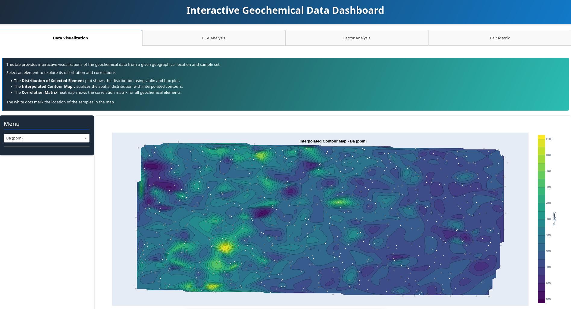 Geochemical Analysis Dashboard
